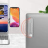 suport magnetic pentru telefon cu prindere pe laptop sau desktop cu auto adeziv din aluminiu premium compatibil universal cbd coral best deals 451275