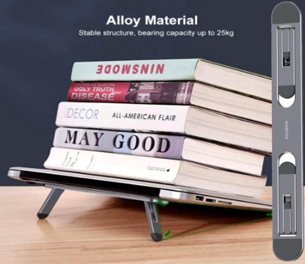 suport notebook sau laptop din aluminiu auto adeziv reglabil pe 4 nivele design premium universal cbd coral best deals 214773