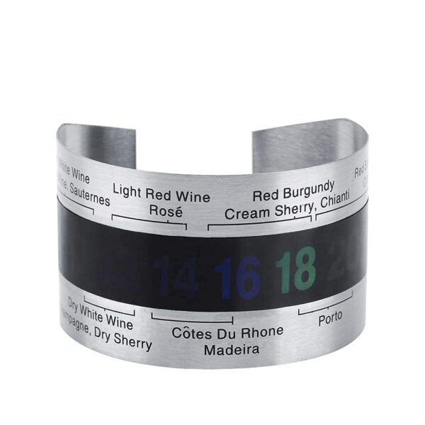 termometru pentru sticla de vin digital fara baterie gradatie 4 24 c inox cbd coral best deals 766412