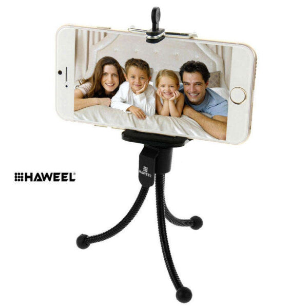 trepied flexibil si reglabil pentru telefon go pro camera foto sau video universal metalic negru cbd coral best deals 208777