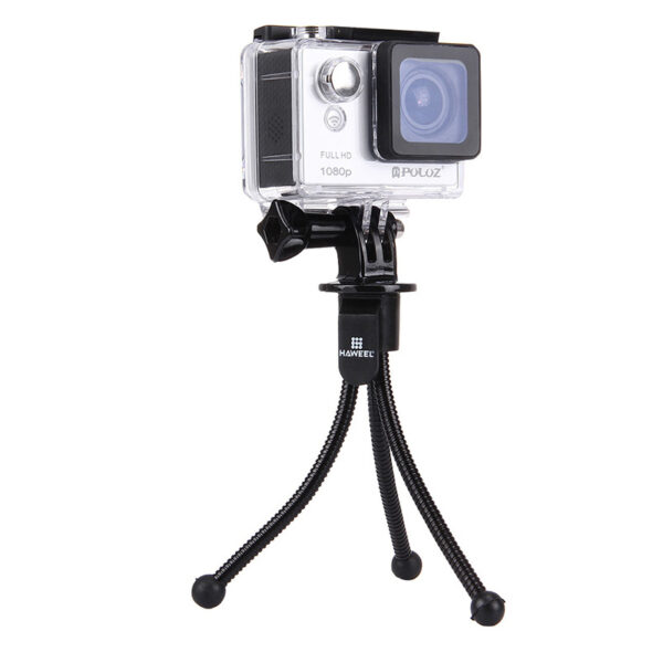 trepied flexibil si reglabil pentru telefon go pro camera foto sau video universal metalic negru cbd coral best deals 375023